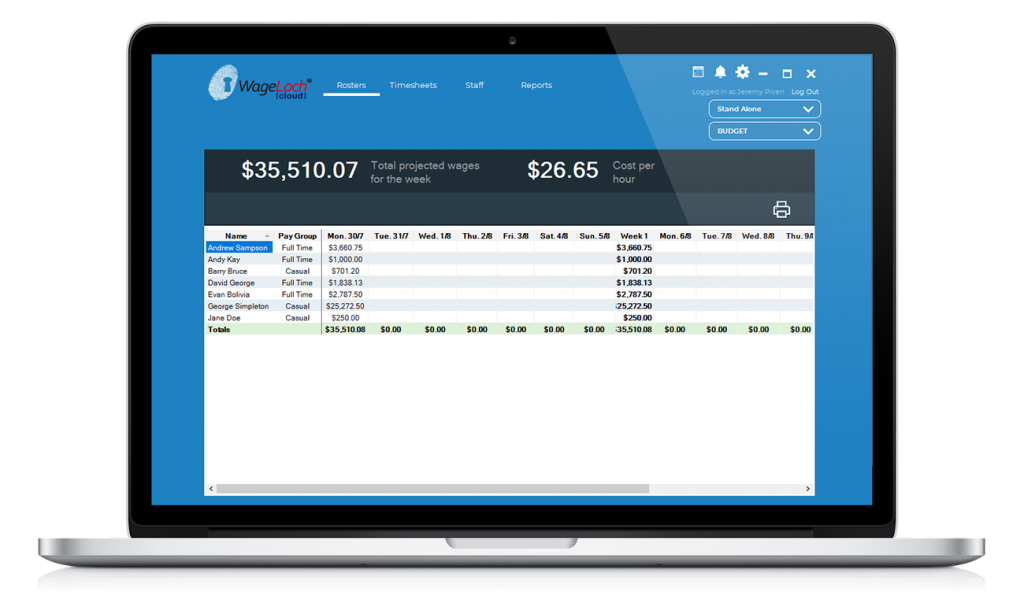 Rostering software - WageLoch